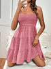 Smocked Tiered Sleeveless Mini Dress -BazaarBey - www.shopbazaarbey.com