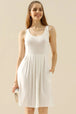  Full Size Round Neck Ruched Sleeveless Dress with Pockets -BazaarBey - www.shopbazaarbey.com