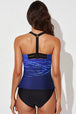 Scoop Neck Sleeveless Printed Swim Top Trendsi