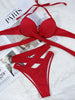 Crisscross Halter Neck Bikini Set Trendsi