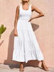 Tiered Smocked Wide Strap Dress -BazaarBey - www.shopbazaarbey.com