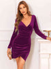 Long Sleeve Tulip Hem Dress -BazaarBey - www.shopbazaarbey.com