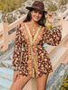BazaarBey V-Neck Long Sleeve Romper 