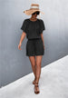 Buttoned Gather Detail Romper Bazaarbey