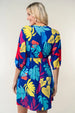  Full Size Printed V-Neck Mini Dress -BazaarBey - www.shopbazaarbey.com