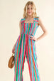 And The Why  Striped Smocked Sleeveless Jumpsuit Trendsi