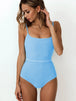 BazaarBey Ribbed Tie Waist One-Piece suit 