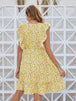 Ruffled  Floral  Mini Dress -BazaarBey - www.shopbazaarbey.com