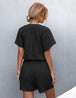 Buttoned Gather Detail Romper Bazaarbey