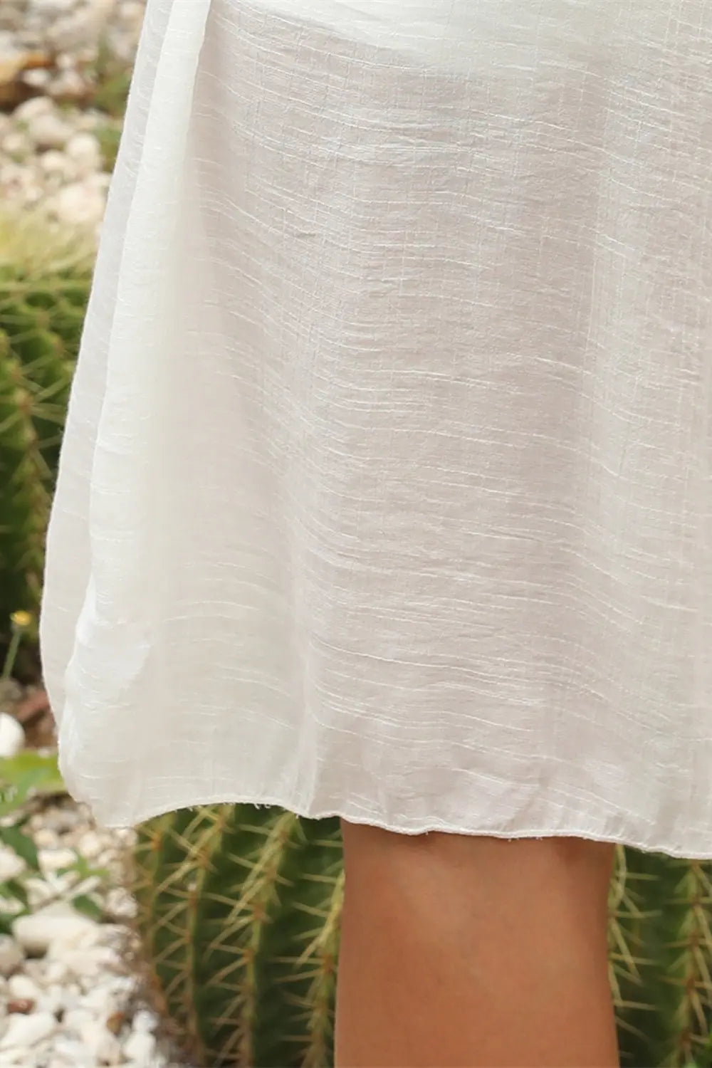 Geometric V-Neck Spaghetti Strap Cover Up Dress Trendsi