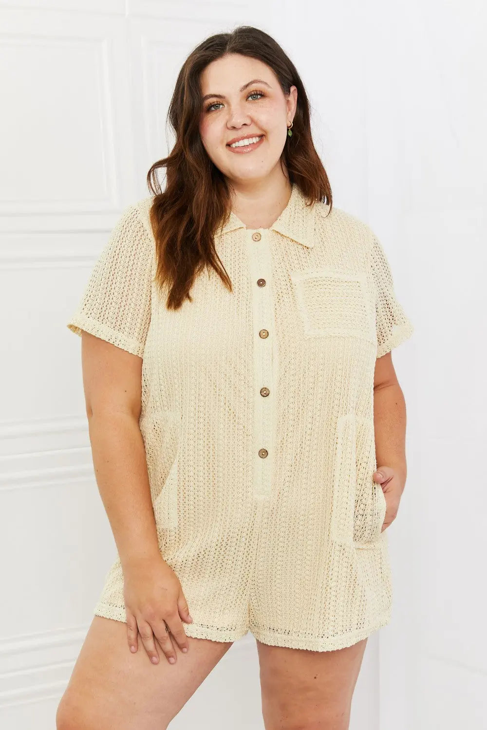 BazaarBey  Ready For The Day Crochet Romper 