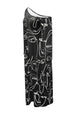 Printed Single Shoulder Lantern Sleeve Maxi Dress -BazaarBey - www.shopbazaarbey.com