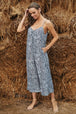Printed Spaghetti Strap Low Back Jumpsuit Trendsi