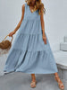 Tiered V-Neck Sleeve Dress -BazaarBey - www.shopbazaarbey.com