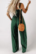 Smocked Square Neck Wide Leg Jumpsuit with Pockets Trendsi