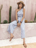 Printed Single Shoulder Sleeveless Jumpsuit Trendsi