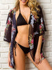 Open Front Half Sleeve Cover-Up Trendsi