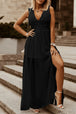Slit Lace Detail V-Neck Dress -BazaarBey - www.shopbazaarbey.com
