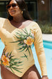  Swim Cool Down Longsleeve One-Piece Swimsuit Trendsi