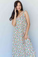  In The Garden Ruffle Floral Maxi Dress in Natural Rose -BazaarBey - www.shopbazaarbey.com