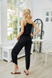 V-Neck Spaghetti Strap Sleeveless Jumpsuit Trendsi