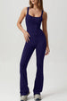 Square Neck Sleeveless Sports Jumpsuit Trendsi