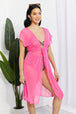  Swim Pool Day Mesh Tie-Front Cover-Up Trendsi