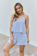  Let It Happen  Double Flare Striped Romper in Cobalt Blue Bazaarbey