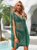 Side Slit Plunge Openwork Cover-Up Trendsi