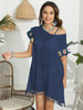 Tassel Boat Neck Flutter Sleeve Cover Up Trendsi