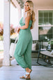 Spaghetti Strap V-Neck Jumpsuit with Pockets Trendsi