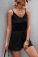 BazaarBey Spaghetti Strap V-Neck Pocket Romper 
