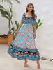Floral Flounce Sleeve Midi Dress -BazaarBey - www.shopbazaarbey.com