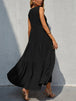 Tiered V-Neck Sleeve Dress -BazaarBey - www.shopbazaarbey.com