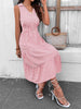 Striped  Sleeveless Midi Dress -BazaarBey - www.shopbazaarbey.com