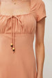  Square Neck Short Sleeve Midi Dress -BazaarBey - www.shopbazaarbey.com