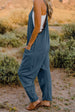   V-Neck Sleeveless Jumpsuit with Pockets Trendsi