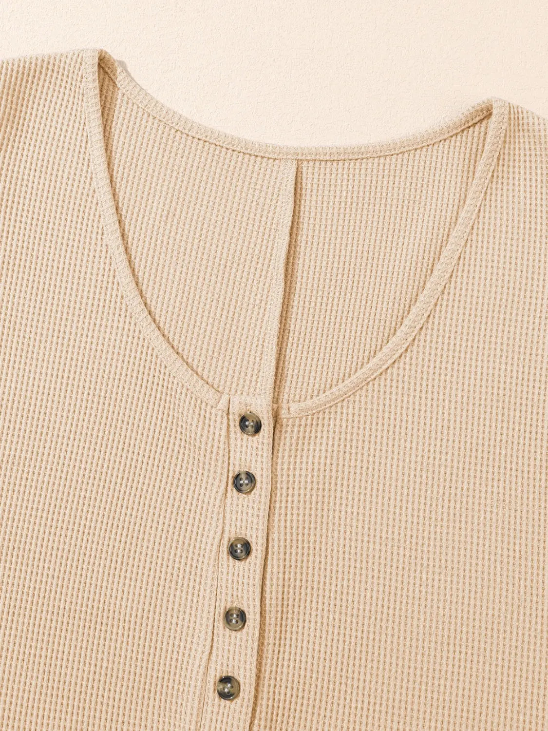 Waffle-Knit Half Button Sleeveless Romper with Pockets Trendsi