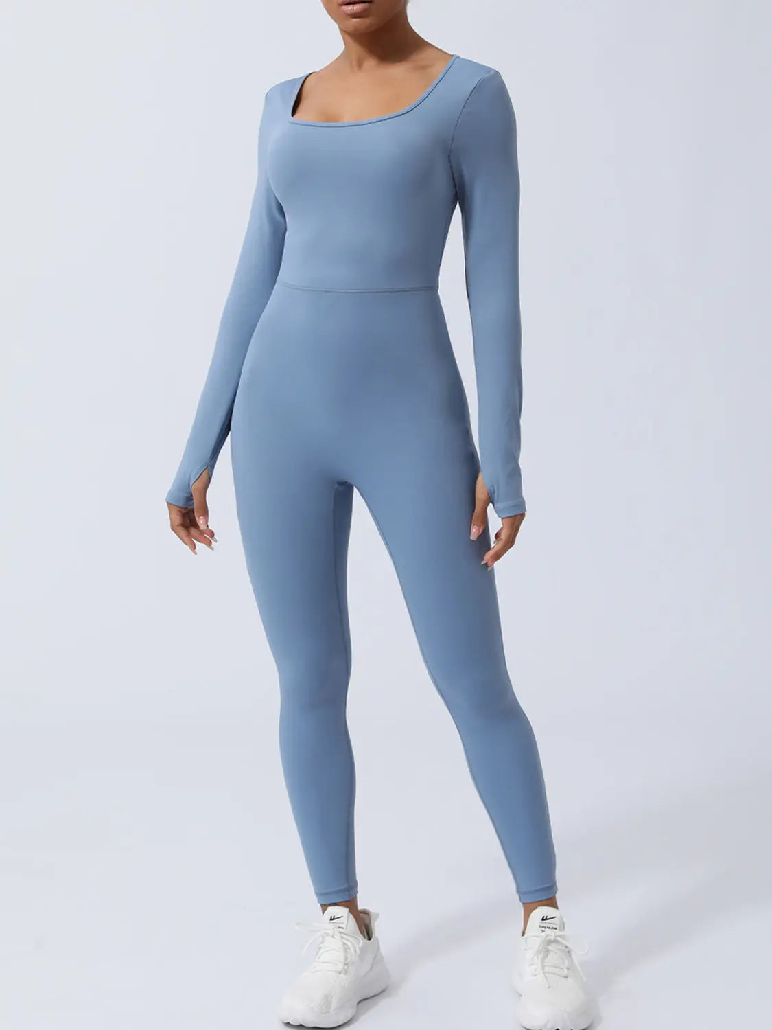 Twisted Backless Long Sleeve Jumpsuit Trendsi
