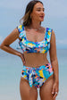 Ruffled Wide Strap Swim Top and Bottom Set Trendsi