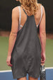 Pocketed Spaghetti Strap Romper Trendsi