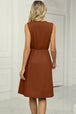 Pocketed V-Neck Wide Strap Dress -BazaarBey - www.shopbazaarbey.com
