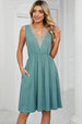 Pocketed V-Neck Wide Strap Dress -BazaarBey - www.shopbazaarbey.com