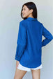  Blue Jean Baby Denim Button Down Shirt Top in Dark Blue Bazaarbey