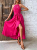  Neck Tie Belt Dress -BazaarBey - www.shopbazaarbey.com