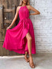  Neck Tie Belt Dress -BazaarBey - www.shopbazaarbey.com