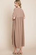  Round Neck Ruched Midi Dress -BazaarBey - www.shopbazaarbey.com
