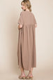  Round Neck Ruched Midi Dress -BazaarBey - www.shopbazaarbey.com