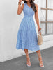 Striped  Sleeveless Midi Dress -BazaarBey - www.shopbazaarbey.com