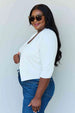  My Favorite  3/4 Sleeve Cropped Cardigan in Ivory 
